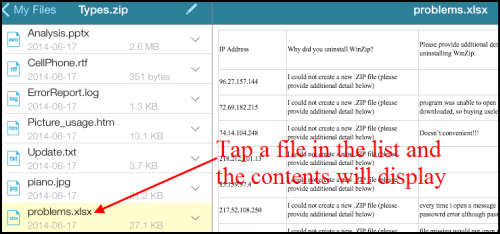 View contents of a file