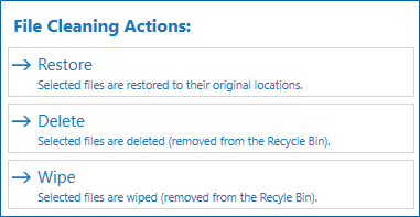 Three Recycle Bin cleaner options