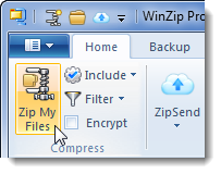 Click Zip My Files