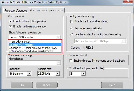 How use a second monitor for preview in Studio 14