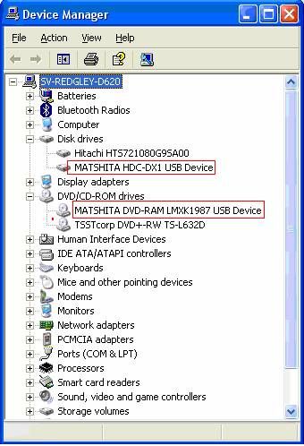 matshita dvd ram driver windows 8