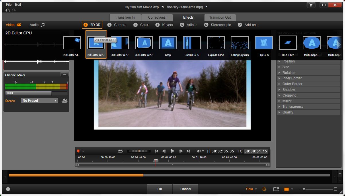 How to rotate video a clip in Pinnacle Studio