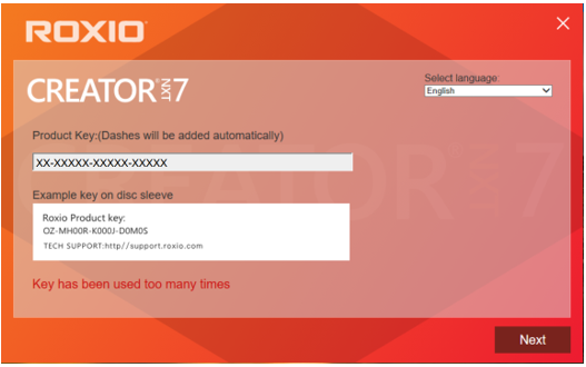 Roxio: Creator NXT Installation Fails With We Encountered A