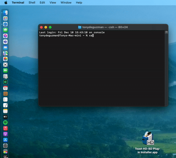 Using the -dr xattr command in Terminal