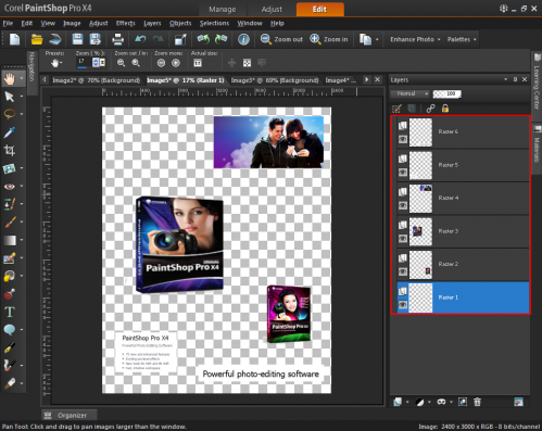 How to create a collage in PaintShop Pro