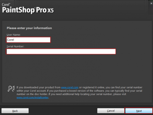 Installation Instructions for PaintShop Pro X5