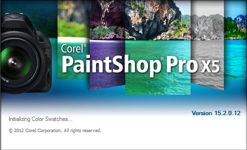 Corel Paintshop Pro X5 hanging on intializing swatches