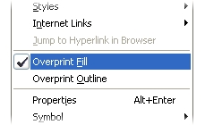 What is overprint?