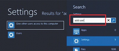 how to add a user account on windows 8