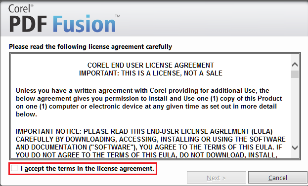 How to Install Corel PDF Fusion