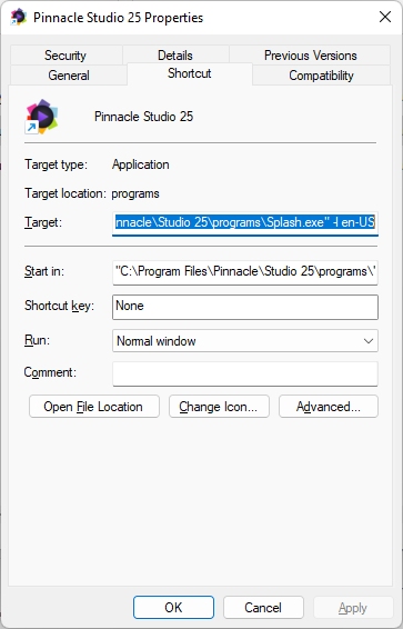 How to change language of installed Pinnacle Studio program?